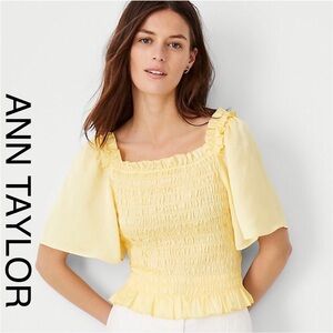 Ann Taylor Flutter Sleeve Top Size Medium